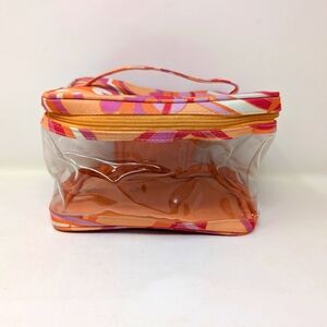 Lancome Makeup case.  Orange/Pink. FUN